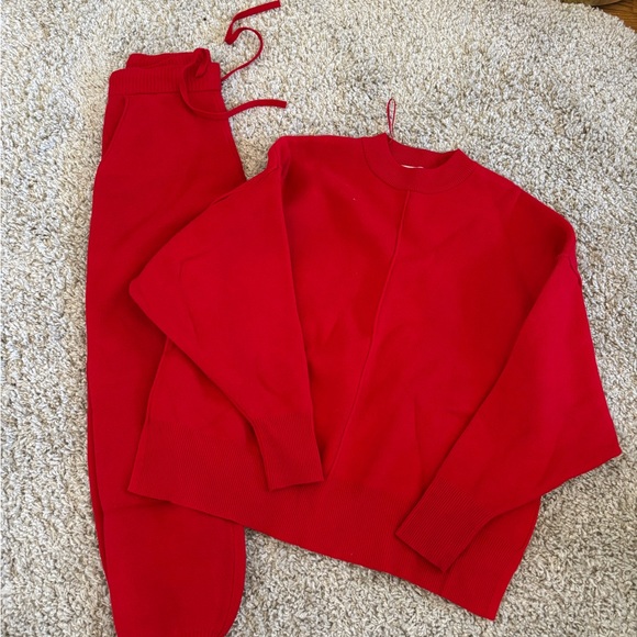 Zara Other - Zara Red Knit Sweater and Pants Set